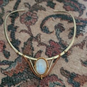 Artisan moonstone choker